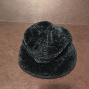 Black Faux Fur Hat